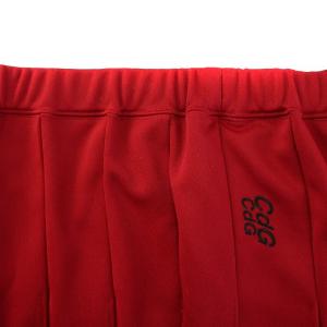 COMME des GARCONS COMME des GARCONS コムコム トラックジャージスカート プリーツ フレア イージー ひざ丈 ウエストゴム ストレッチ ロゴ