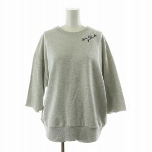 タグ付き 25SS 刺繍ロゴハーフスリーブスウェット 長袖 プルオーバー F グレー 25070462813010
