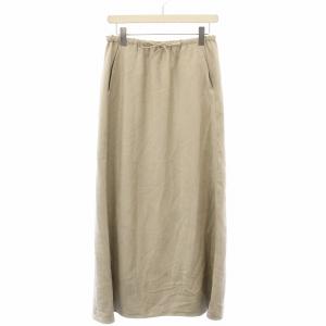 24AW フェイクスエードイージースカート フレア マキシ ロング ウエストゴム 38 グレージュ 24060200807040