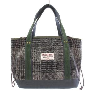 HARRIS TWEED ハリスツイード トートバッグ ハンドバッグ キャンバス スエード パッチワーク
