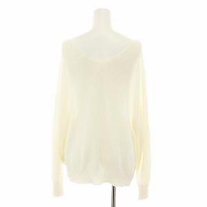 Spick&Span 25SS ペーパーヤーン2WAYルーズプルオーバー ニット セーター 長袖 白 ホワイト 25080200543010