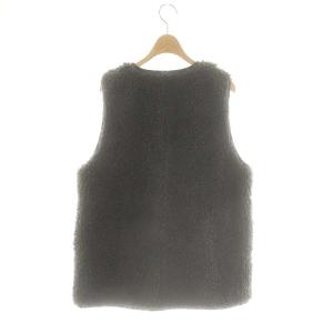 JOURNAL STANDARD relume 22011462101130 22AW カーリーフェイクファーベスト ボア F チャコール /ES