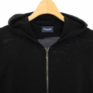 DRUMOHR ジップアップパーカー ニット ウール 長袖 44 黒 /TK