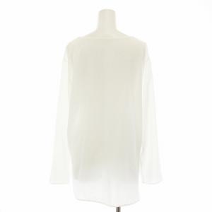 GALLARDAGALANTE 24AW ラウンドブラウスTee カットソー 長袖 シアー F 白 ホワイト GGZ1042104A0013