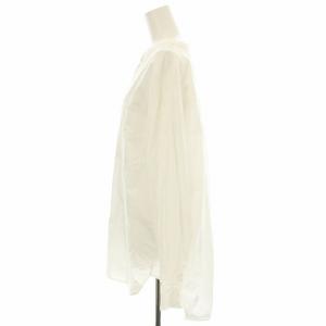 BEARDSLEY 22SS ノーカラーシャツ ブラウス ロング 長袖 F 白 ホワイト BEZ1021304A0003 /HN