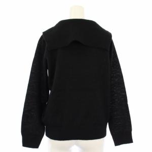 Tao AD2020 ニット セーター 衿付き 長袖 モヘヤ S 黒 TF-N013 /TK