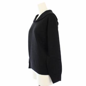 Tao AD2020 ニット セーター 衿付き 長袖 モヘヤ S 黒 TF-N013 /TK