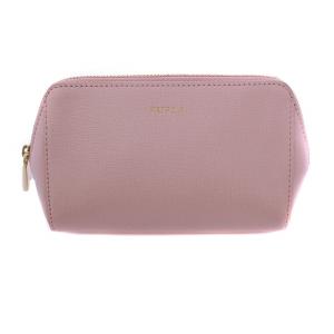 FURLA ポーチ 3点セット チャーム付き レザー ピンクベージュ ピンク 黄緑 /BM