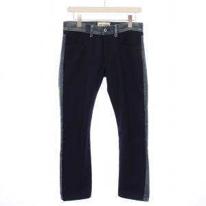 COMME des GARCONS denim デニムパンツ ジーンズ ジップフライ ウール 切替 ラメ