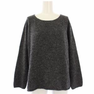 ニット セーター シルク アルパカ混 長袖 グレー E214K008 /TK