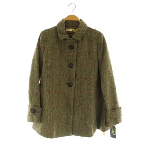 The Way of Chic Harris Tweed ツイードショートコート ジャケット ステンカラー