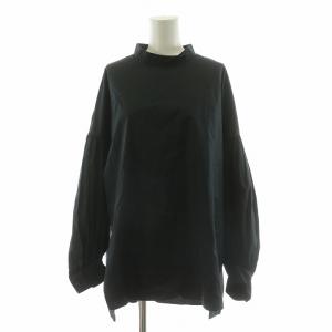 22AW バックタックコットンシャツ ブラウス 長袖 青 ブルー 22