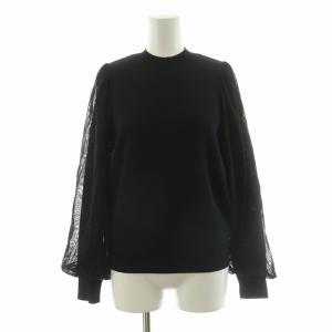 タグ付き チュールスリーブニット 長袖 切替 F ブラック 316050643 /NQ