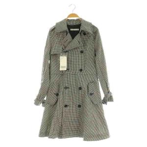 トレンチコート 千鳥格子柄 ブラック /MY OS