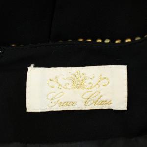 Grace Class ワンピース 04010431 ミニ ドレス ビジュー シルク 36 黒 ブラック /G