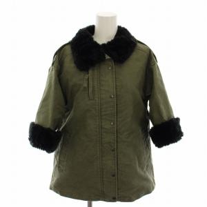 タグ付き モールスキンショートコート エポレット F カーキ 10020200104030 /RE