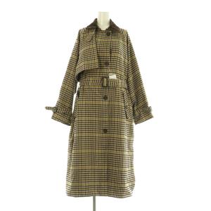 トレンチコート ロング チェック ベルト付 F ブラウン /MY OS