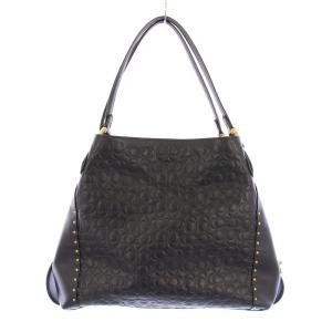 COACH イーディー ハンドバッグ シグネチャー ロゴ レザー 型押し 黒 ブラック 31866 /BB