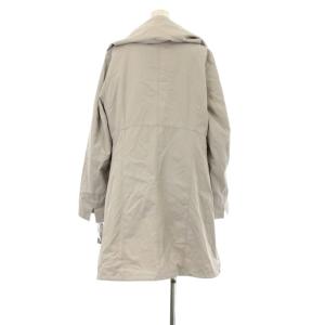 Pierre Cardin タグ付き フーテッドコート ビッグカラー ラビットファーライナー ロング 38 ライトグレー 838043-19