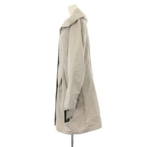 Pierre Cardin タグ付き フーテッドコート ビッグカラー ラビットファーライナー ロング 38 ライトグレー 838043-19