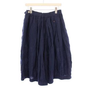 45R インドリネンシャンブレーのブルマパンツ リネン F ネイビー