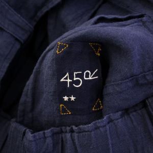 45R インドリネンシャンブレーのブルマパンツ リネン F ネイビー