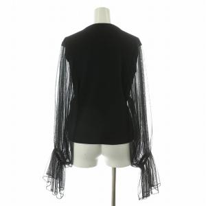 PAMEO POSE バタフライトップ Butterfly Top ニット 長袖 チュール切替 F ブラック 2319227015