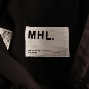 MHL. 24AW FINE COMPACT COTTON POPLIN フレアスカート ロング 1 ダークブラウン