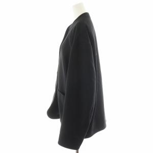 6 ROKU BEAUTY&YOUTH wool stand jacket ノーカラージャケット ウール S 黒 ブラック 8625-209-0379