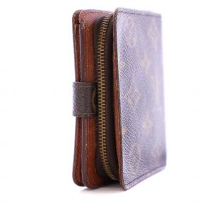 LOUIS VUITTON コンパクト・ジップ モノグラム 二つ折り財布 M61667 /KH OH