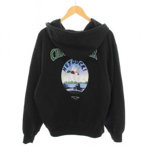 ジップアップパーカー スウェット 長袖 S 深緑 黒 CLG-SW 025-002 /YM