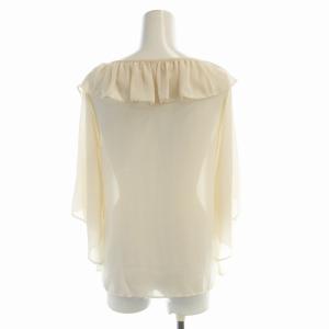 Diagram GRACE CONTINENTAL シャツ ブラウス 七分袖 フリル ビーズ装飾 36 アイボリー 33347029 /EE