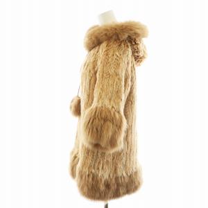 Diagram GRACE CONTINENTAL ファーコート ミドル丈 フード ラビットファー フォックスファー アウター 36 ベージュ 04380361