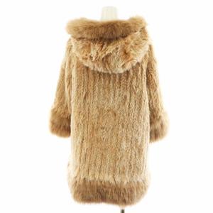 Diagram GRACE CONTINENTAL ファーコート ミドル丈 フード ラビットファー フォックスファー アウター 36 ベージュ 04380361