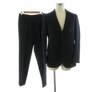 シングルスーツ セットアップ スラックスパンツ テーラードジャケット ストライプ 46 ネイビー IG027F21X