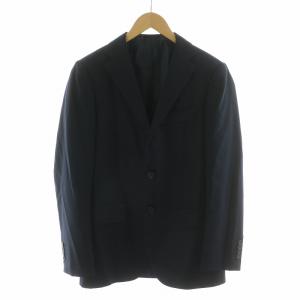 International Gallery BEAMS シングルスーツ セットアップ スラックスパンツ テーラードジャケット ストライプ 46 ネイビー IG027F21X