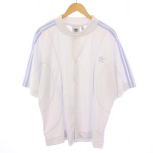 ベースボール スナップトップ ジャケット 半袖 ロゴ刺繍 XL ライトブルー IC5555 /BM