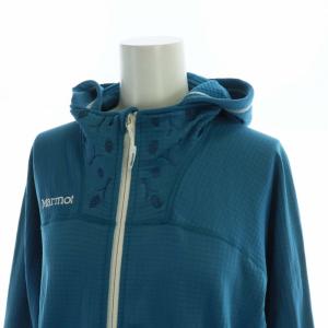 MARMOT ポーラテックパワーグリッドホットパーカ フーディー 刺繍 長袖 L 青 ブルー MJF-F5574W /RO