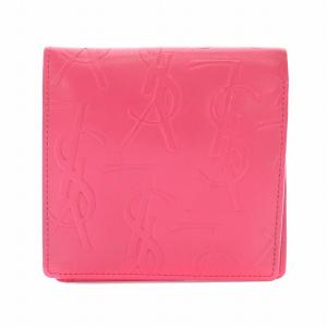 YVES SAINT LAURENT 財布 二つ折り 小銭入れ カサンドラ レザー ピンク /YT OH
