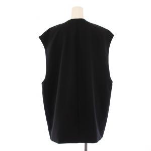 Shinzone 23SS BIG VEST ビックベスト Vネック 無地 F0 黒 ブラック 23SMSJK03 /BB