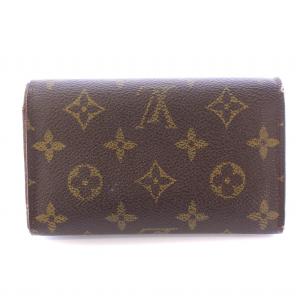 LOUIS VUITTON ポルトモネビエトレゾール モノグラム キャンバス 二つ折り財布 コンパクトウォレット ロゴ 総柄 茶 ブラウン