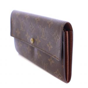 LOUIS VUITTON モノグラム ポシェットポルトモネクレディ 長財布 ブラウン