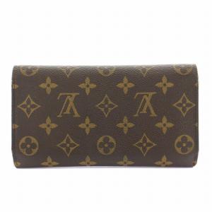 LOUIS VUITTON モノグラム ポルトフォイユインターナショナル 財布 長財布 二つ折り PVCレザー 茶 ブラウン M61217