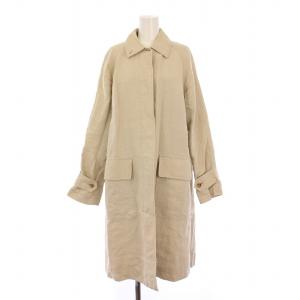 ステンカラーコート ロング リネン 2 ベージュ 578-6112004 /BM