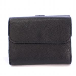 Chloe ALPHABET アルファベット 三つ折り財布 コンパクトウォレット レザー ロゴチャーム 黒 ブラック