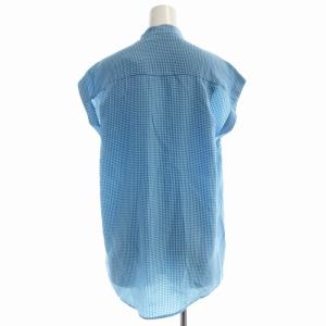 EQUIPMENT タグ付き シャツ ブラウス 半袖 ドット 絹 シルク XS 水色 ライトブルー 3610700012 /EE