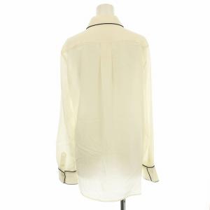 EQUIPMENT シルク シャツ 3310700124 ブラウス 長袖 比翼ボタン S アイボリー /G