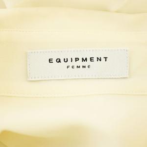 EQUIPMENT シルク シャツ 3310700124 ブラウス 長袖 比翼ボタン S アイボリー /G