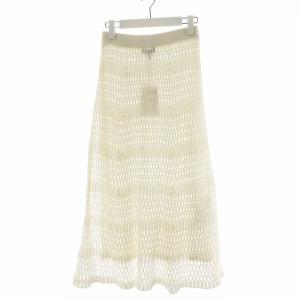 22SS TISSAGE LACE KNIT SK ニットスカート フレアスカート ロング丈 かぎ編み