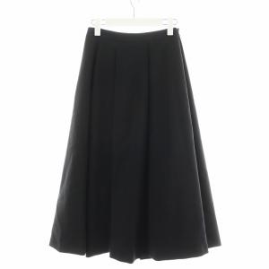24AW TAILOR STRETCH IRREG PLT VOL SK フレアスカート ロング丈 0